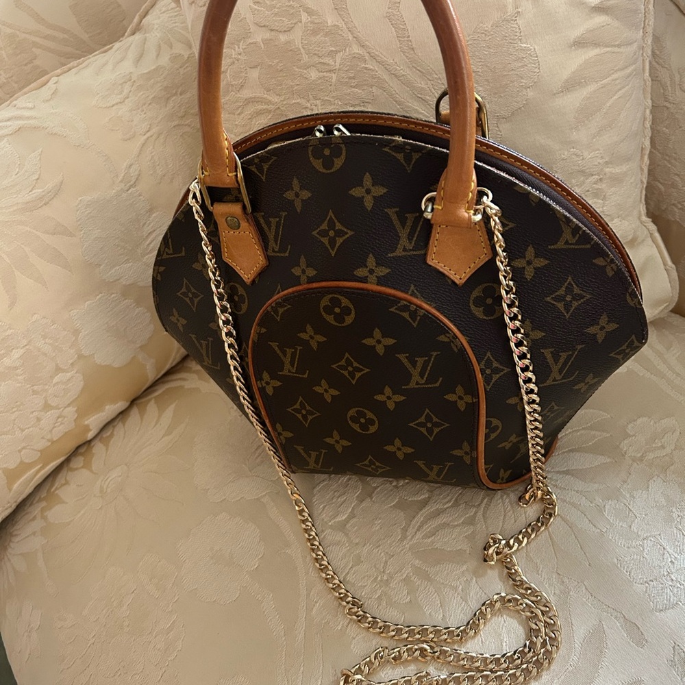 Louis Vuitton Brown and Gold Crossbody Bag